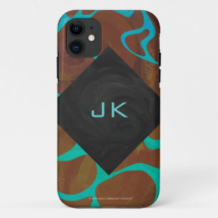 Capa Para iPhone Da Case-Mate Giraffe Brown e Teal Impressão