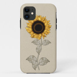 Capa Para iPhone Da Case-Mate Girassol do ouro amarelo do vintage
