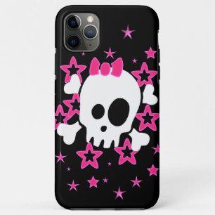 Capa Para iPhone Da Case-Mate Girlie White Skull Cartoon Black