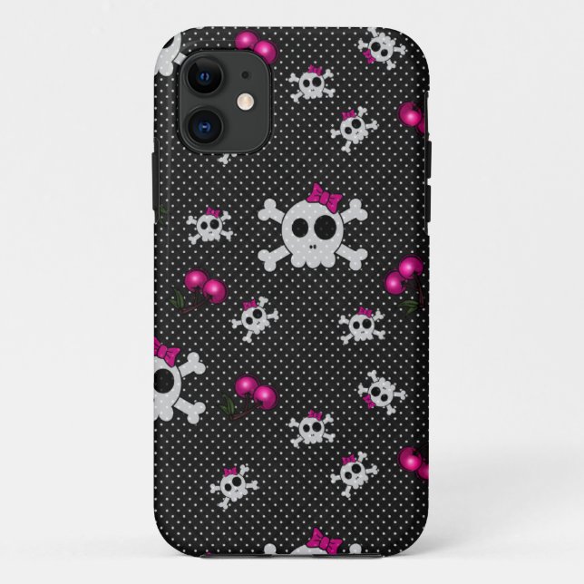 Capa Para iPhone Da Case-Mate Girly Skulls (Verso)