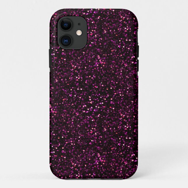 Capa Para iPhone Da Case-Mate Glitter Rosa Escuro Posh (Verso)