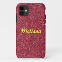 Glitter vermelho com seu nome