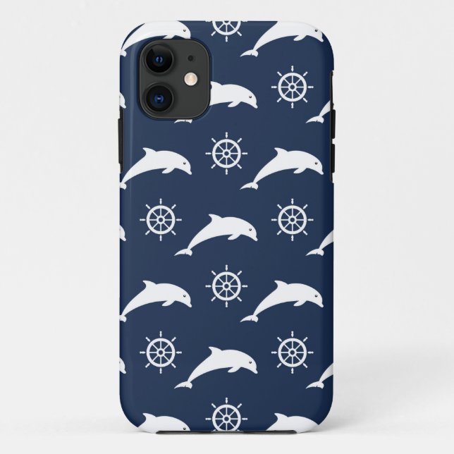 Capa Para iPhone Da Case-Mate Golfinhos no teste padrão da parada (Verso)
