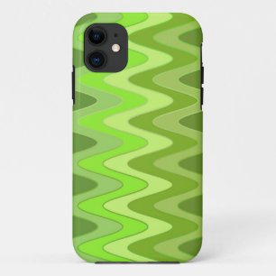 Capa Para iPhone Da Case-Mate Gradientes de cor Ondas ZigZag - verdes