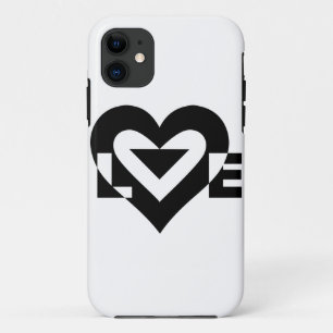 Capa Para iPhone Da Case-Mate Gráfico de Amor legal, Preto