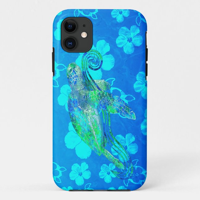 Capa Para iPhone Da Case-Mate Gráfico de tartaruga do mar (Verso)