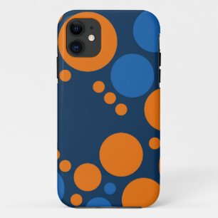 Capa Para iPhone Da Case-Mate Grandes Bolinhas Retro Azul laranja