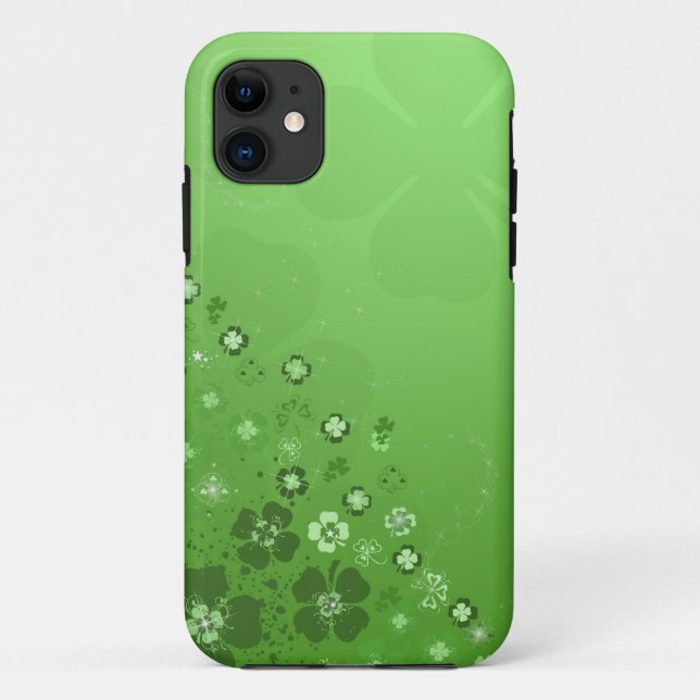 Capa Para iPhone Da Case-Mate Green Irish Shamrocks (Verso)
