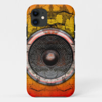 Grunge Red and Orange Music auto-falante