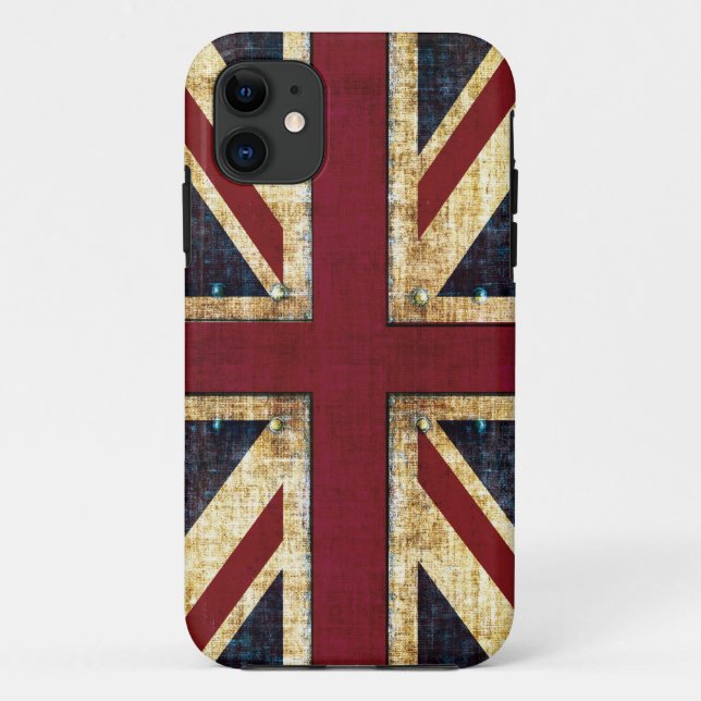 Capa Para iPhone Da Case-Mate Grunge Union Jack (Verso)