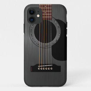Capa Para iPhone Da Case-Mate Guitarra acústica preta da cinza