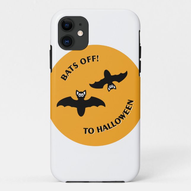 Capa Para iPhone Da Case-Mate Halloween Bats Orange (Verso)