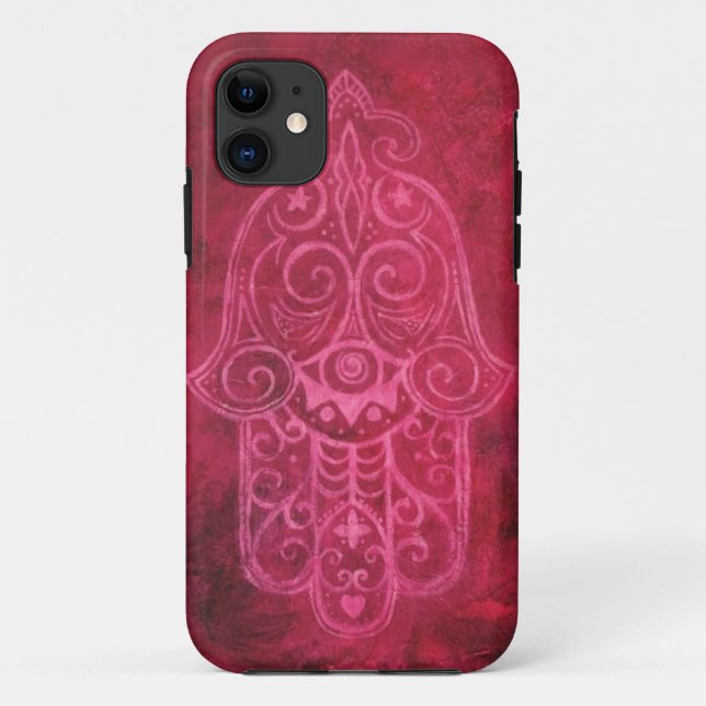 Capa Para iPhone Da Case-Mate Hamsa na magenta (Verso)