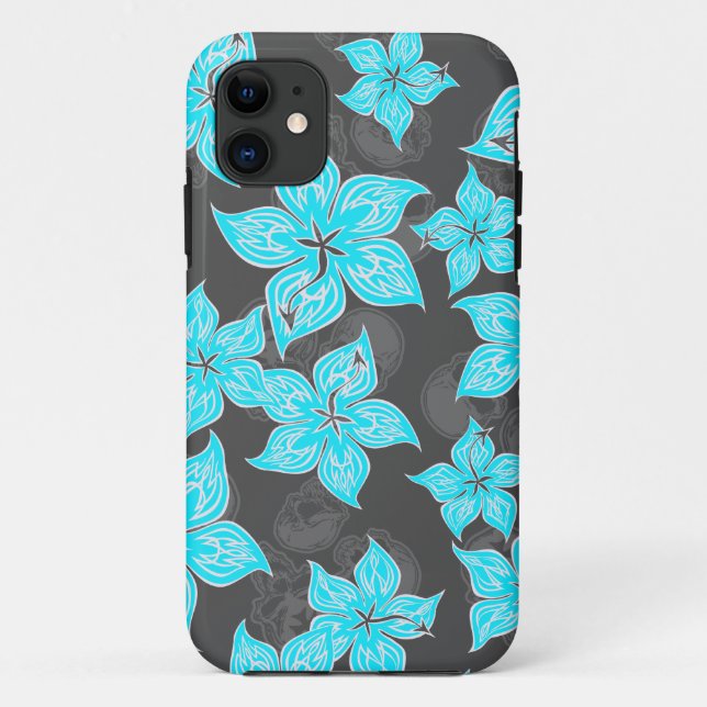 Capa Para iPhone Da Case-Mate Hibiscus e crânio Pinstriped quentes de Rodder (Verso)