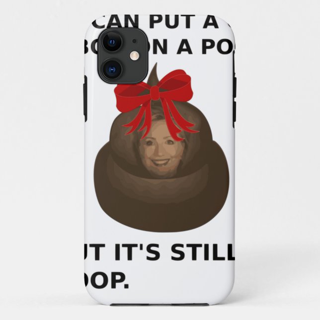 Capa Para iPhone Da Case-Mate Hillary Poop (Verso)