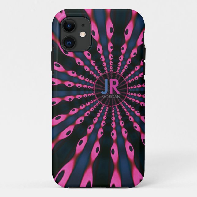 Capa Para iPhone Da Case-Mate Hippie 'delica Funk Pink Blue Monograma (Verso)