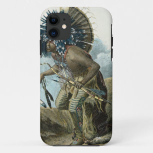 Capa Para iPhone Da Case-Mate Homem de medicina do tribo de Mandan no traje de