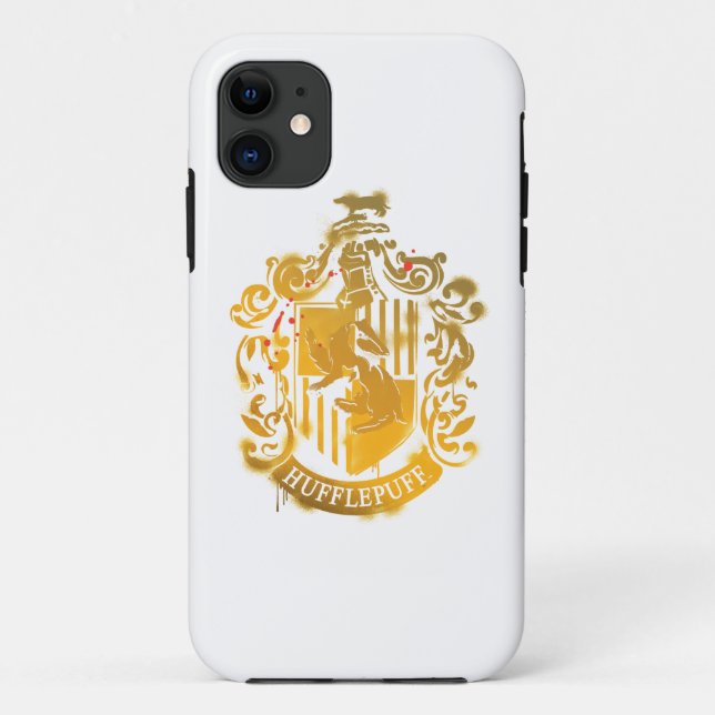 Capa Para iPhone Da Case-Mate Hufflepuff Crest - Splattered (Verso)