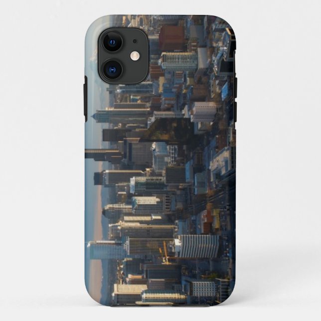 Capa Para iPhone Da Case-Mate Ideia aérea da skyline da cidade de Seattle (Verso)