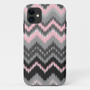 Capa Para iPhone Da Case-Mate Ikat cor-de-rosa e cinzento Chevron