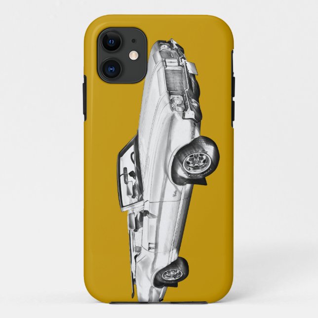 Capa Para iPhone Da Case-Mate Ilustração 1971 suprema do carro do cutelo de (Verso)