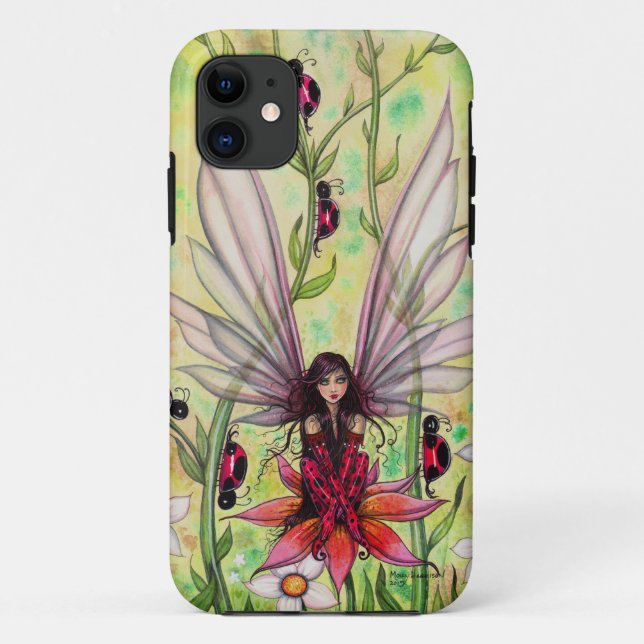 Capa Para iPhone Da Case-Mate Ilustração de Fantasia da Fada Joaninha Fofa (Verso)
