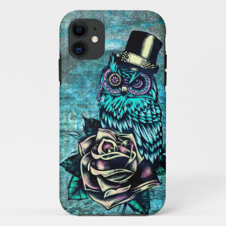 Capa Para iPhone Da Case-Mate Ilustração textured colorida da coruja na base da
