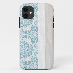 Capa Para iPhone Da Case-Mate Imagem Azul Damask Monograma IPHONE 5 Caso
