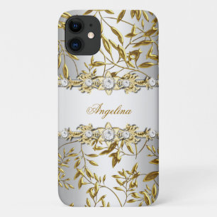 Capa Para iPhone Da Case-Mate Imagem de Jogo de Diamante Dourado Silver White