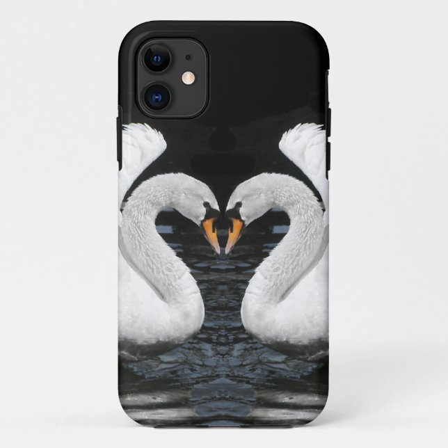 Capa Para iPhone Da Case-Mate Imagem invertida branca das cisnes mudas (Verso)