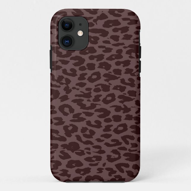 Capa Para iPhone Da Case-Mate Impressão animal vindimada do leopardo (castanho e (Verso)