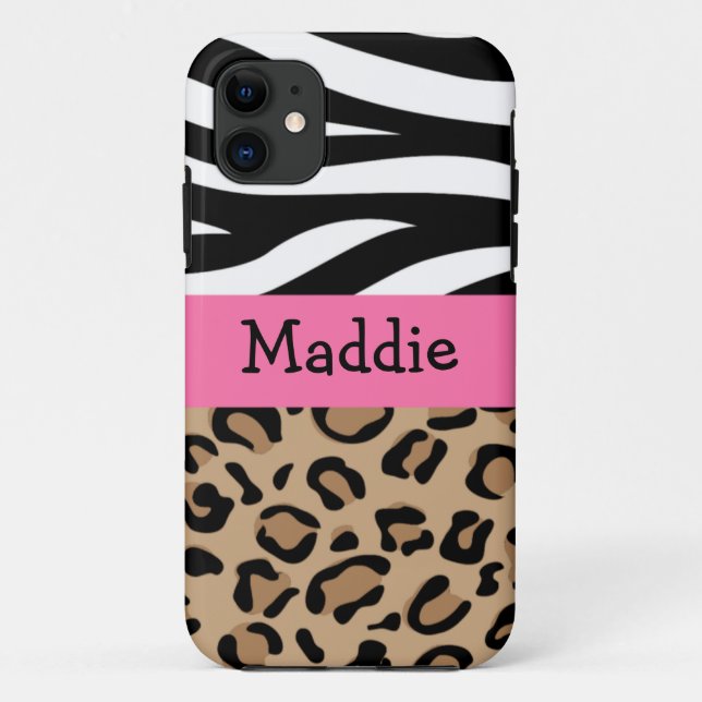 Capa Para iPhone Da Case-Mate Impressão da zebra e do leopardo personalizado com (Verso)