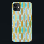 Capa Para iPhone Da Case-Mate Impressão de fita do século médio - blues e neutra<br><div class="desc">impressão de fita abstrato do século médio do moderno em tons ricos de azul de cobalto,  aqua e turquesa,  acentuados com branco</div>