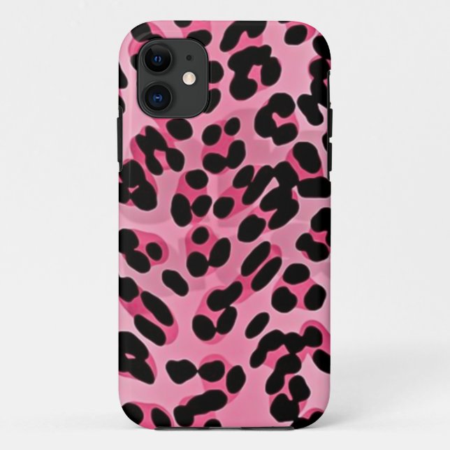 Capa Para iPhone Da Case-Mate Impressão de Guepardo Rosa RAB Rockabilly (Verso)