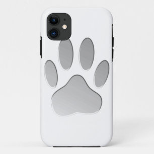 Capa Para iPhone Da Case-Mate Impressão de Pata de Cão com Aspecto Metálico