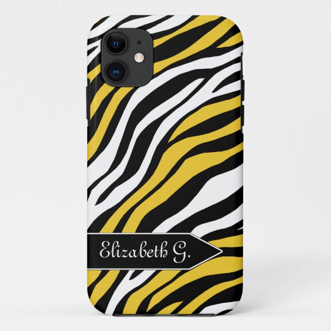 Capa Para iPhone Da Case-Mate Impressão em zebra - Amarelo - Mix iPhone 5 Case (Verso)