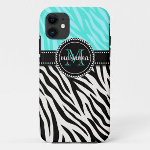 Capa Para iPhone Da Case-Mate Impressão preto feminino moderno da zebra do Aqua