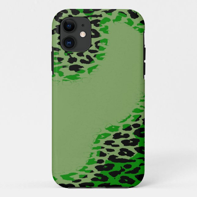Capa Para iPhone Da Case-Mate Impressão sobre o limão, verde e leopardo preto (Verso)