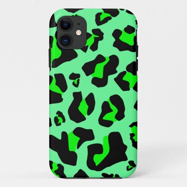 Capa Para iPhone Da Case-Mate Impressão verde impressionante do leopardo - caso (Verso)