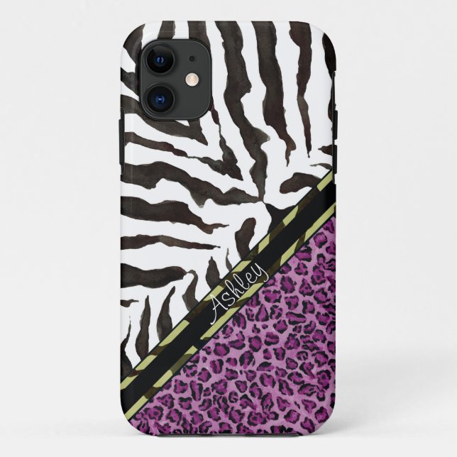 Capa Para iPhone Da Case-Mate Impressão Zebra Leopardo IPhone 5, Padrão Leopardo (Verso)
