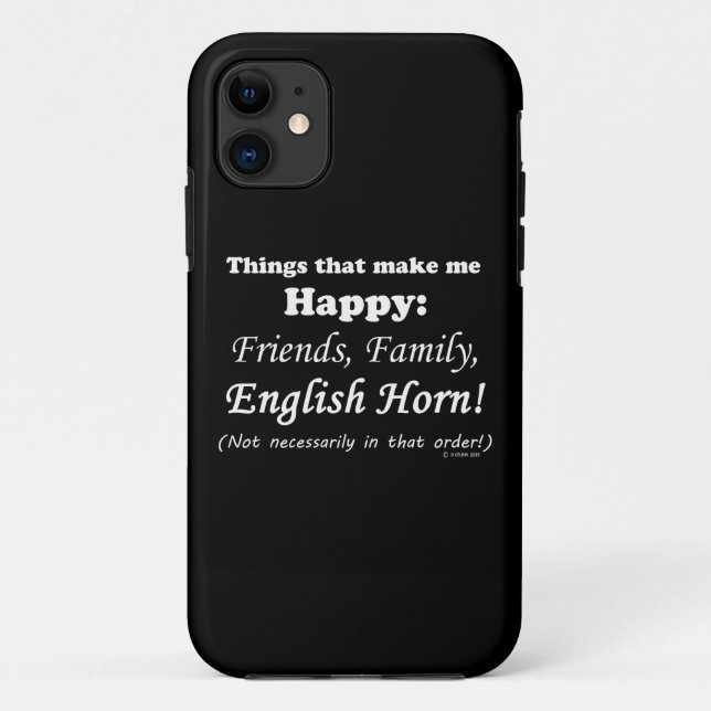 Capa Para iPhone Da Case-Mate Inglês Horn me faz feliz (Verso)
