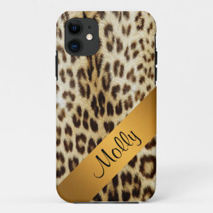Capa Para iPhone Da Case-Mate iPhone 5 Leopard Monograma Dourado Caso