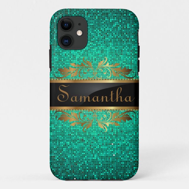 Capa Para iPhone Da Case-Mate iPhone 5 Mate com Glitter Teal Mal Ali (Verso)