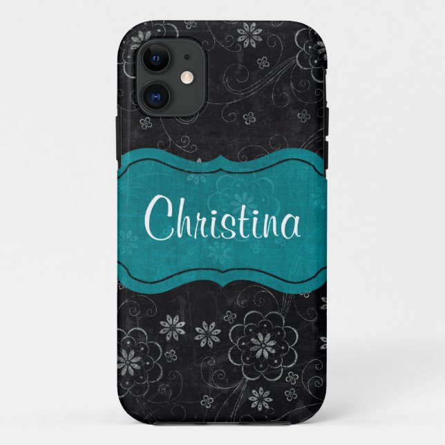 Capa Para iPhone Da Case-Mate iPhone 5 Mate Floral Preto Mal Ali (Verso)