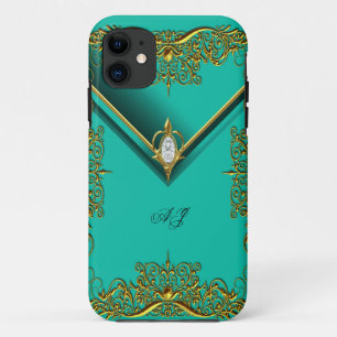 Capa Para iPhone Da Case-Mate iPhone 5 Monograma Elegante Jade Dourado