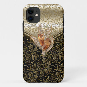 Capa Para iPhone Da Case-Mate iPhone 5 Preto Damasco Caramelo Bege Dourado Âmbar