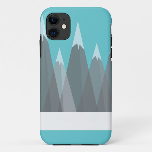 Capa Para iPhone Da Case-Mate iPhone azul/verde 5 montanhas do caso (Verso)