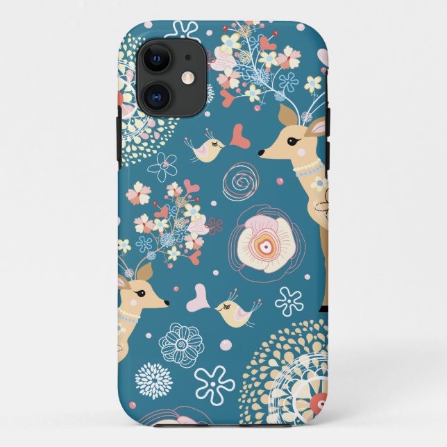 Capa Para iPhone Da Case-Mate Iphone bonito 5 casos, pássaro, cervo (Verso)