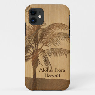 Capa Para iPhone Da Case-Mate iPhone de madeira de Koa do falso havaiano do por