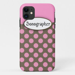 Capa Para iPhone Da Case-Mate iPhone de Sonographer 5 bolinhas cor-de-rosa do